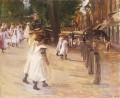 De camino a la escuela en Edam 1904 Max Liebermann Impresionismo alemán